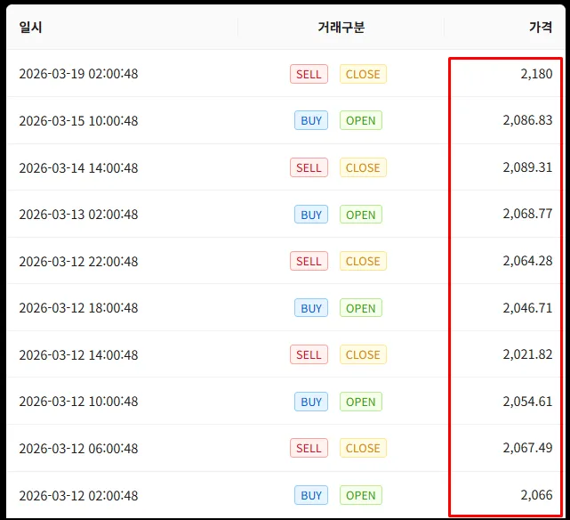 실시간 거래구분 예시 2